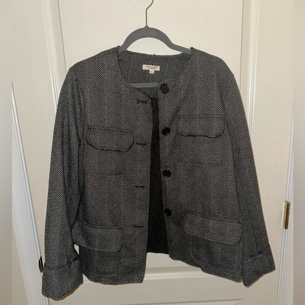 Max Studio Herringbone Blazer Jacket